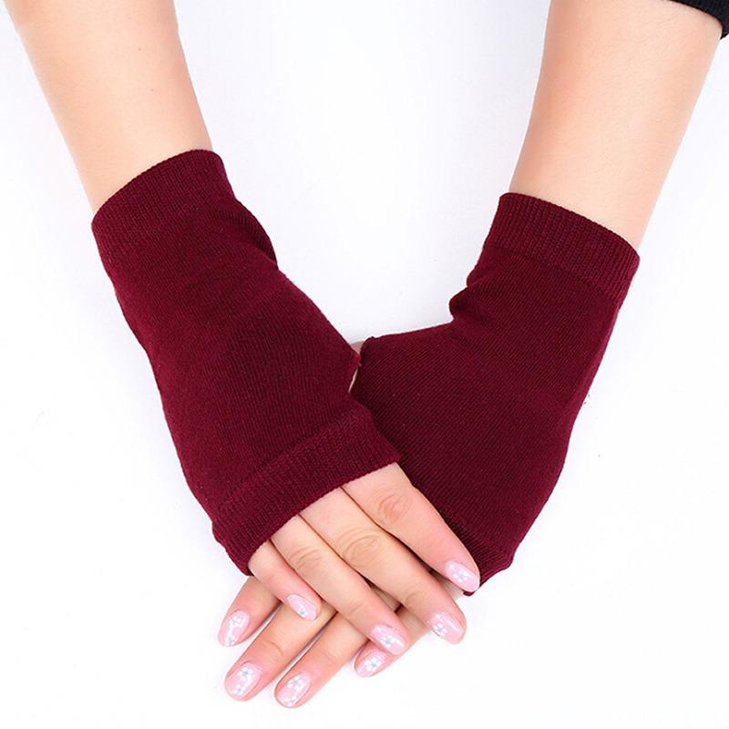 Short Fried Dough Twists Fashion Gloves, Autumn And Winter Men'S And Women'S Knitting Wool Gloves, Exposed Half Finger Warm Wrist Protectors