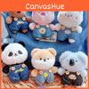 Original Jinnew Trendy Keychain With Soft Plush Cartoon Animal Designs In Style Denim
