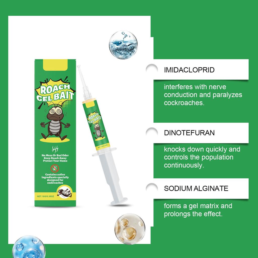 Cockroach Gel Household Kitchen Bathroom Basement Multi-scene Convenient Cockroach Killing 10g