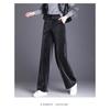 2021 Nové dámské oblečení Černá Vintage Solid Velvet Kalhoty s vysokým pasem dámské Retro volné sametové široké kalhoty