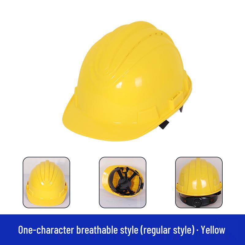 ABS Safety Helmet - National Standard Thickened, Breathable, Anti-Smash Protection for Construction Sites.