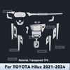 For TOYOTA Hilux    2024 Car Center Console Media Dashboard Navigation TPU Anti-scratch Protector Interior Film