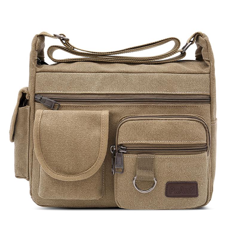 

Vintage Canvas Messenger Bag Men Water Resistant Waxed Crossbody Bag Briefcase Padded Shoulder Bag Business Satchel хаки