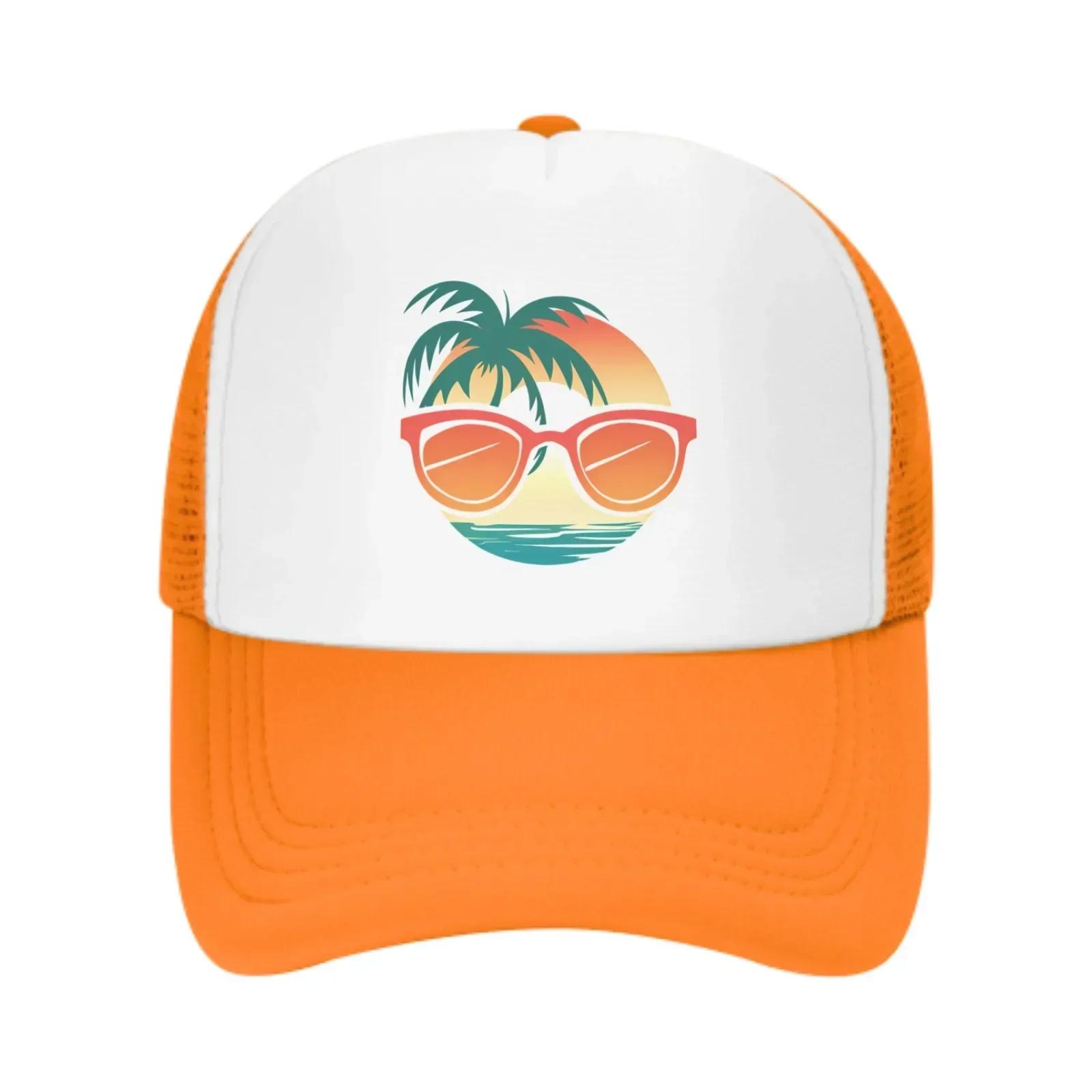 

Sea Glasses Tree New Summer Leisure Sports Daily Sun Hat Fishing Outdoor Unisexs and Womens Truck Hat Fashion Duck Tongue Hat One Size