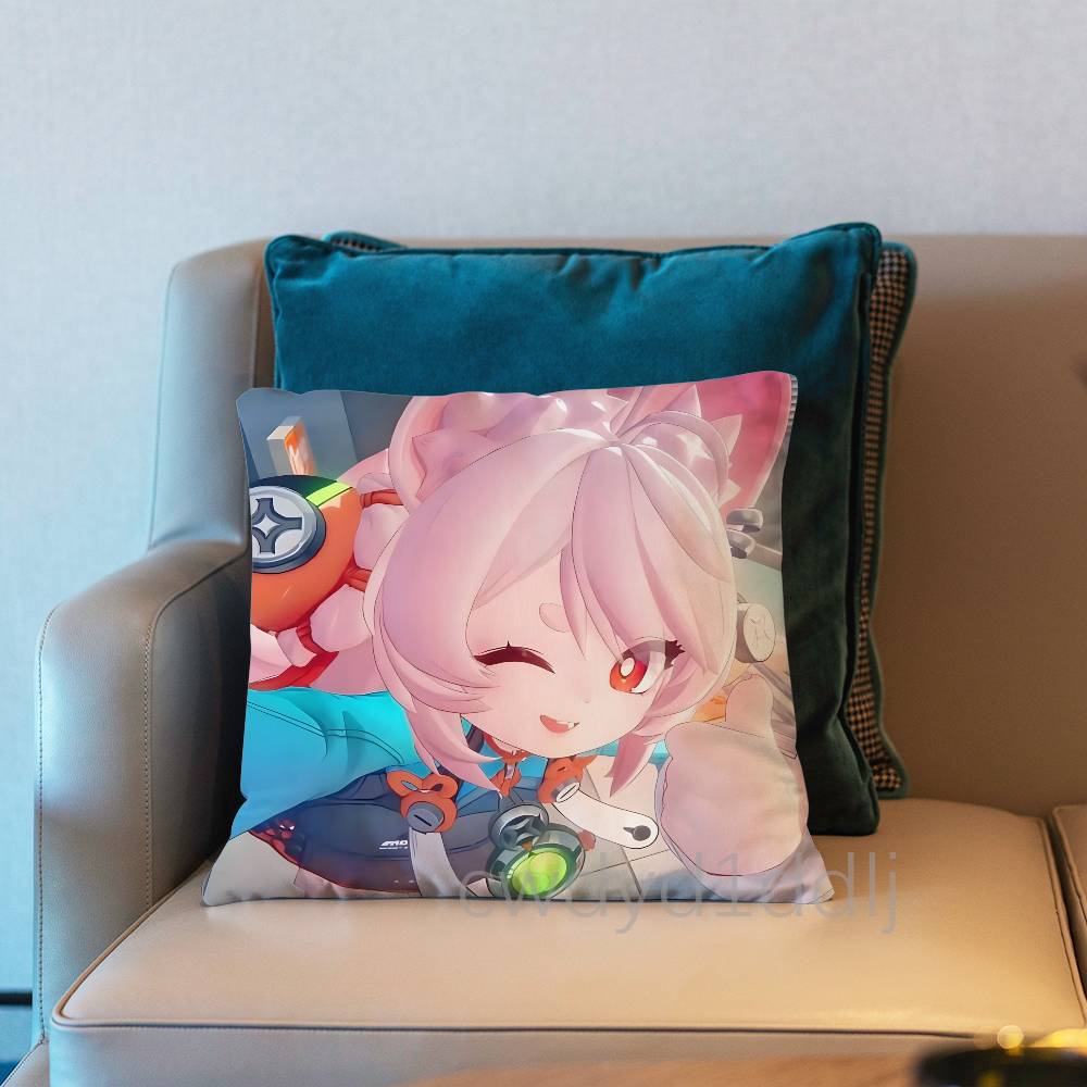 Zhao ZZenless Zone Zero ZZZ Pillow Case Short Plush Sofa Decorative Gift Home Doublesided Printing Cushio