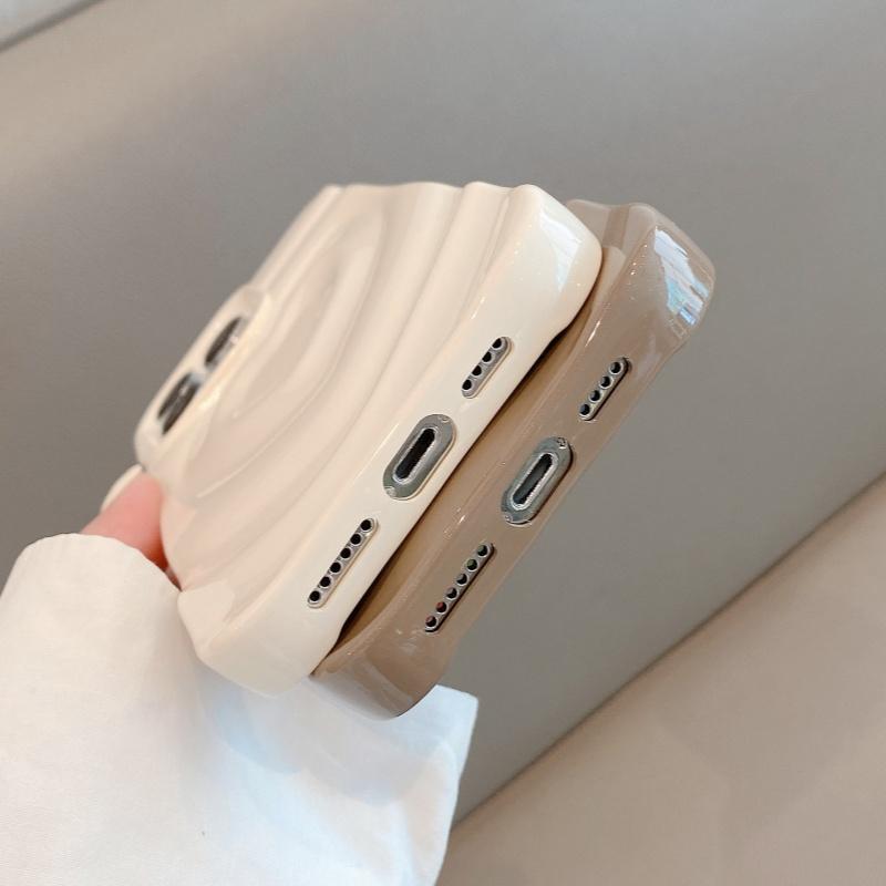 INS Glänzende Liebesherz Handyhülle Für iPhone 16 Plus 15 14 13 12 11 Pro Max Niedlich Mode 3D Wellenmuster Bumper Stoßfeste Hülle