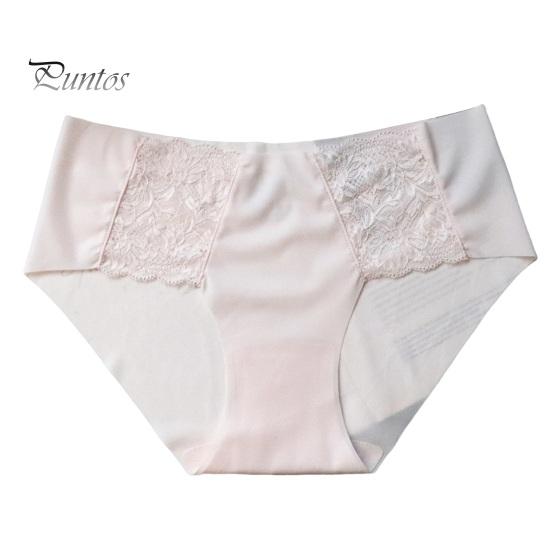 

Женское кружевное нижнее белье, бесшовные трусы с низкой талией, мягкие эластичные трусики-бикини, невидимые женские трусы-слипы M
