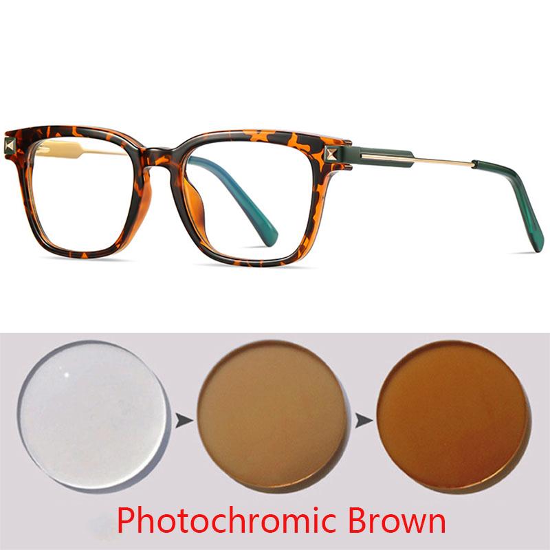 Men Square Frame Metal Bow Glasses New Style Flat Top Optical Prescription Eyeglasses with Insertion