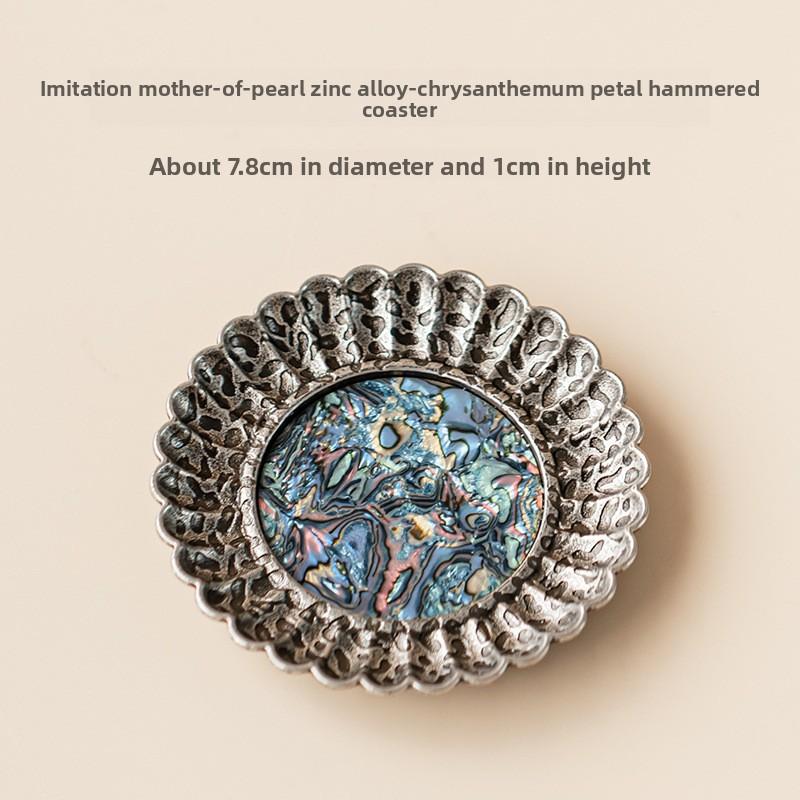 Thermal insulation pad, retro tea tray, light luxury, high-end sense, non-slip tea set, household thermal insulation pad