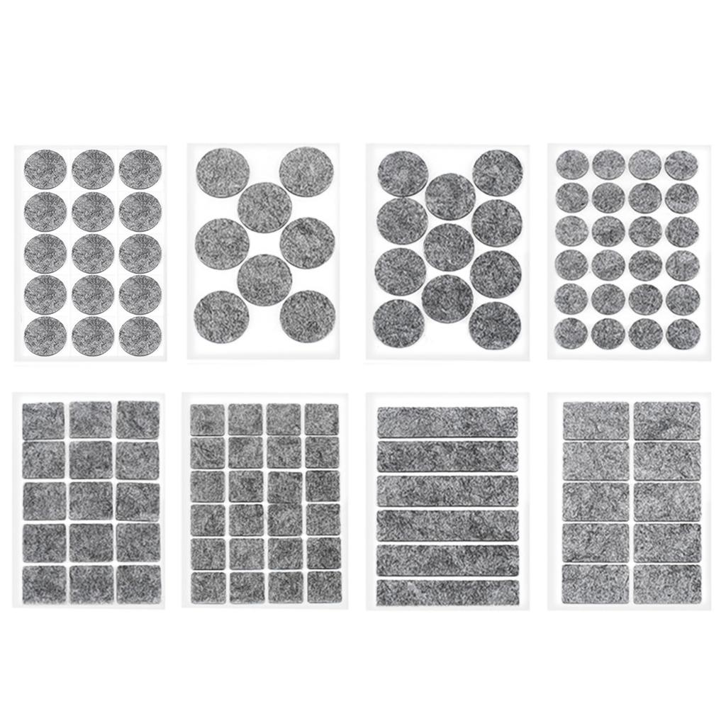 Pack of 8 Self-Adhesive Felt Gliders Chair Felt Gliders 2.5mm Thick for Furniture Felt Gliders for Chairs Table Beds