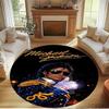 Michael Jackson Print Round Rug, Washable Floor Carpet, For Entryway Dorm Laundry Room Office Study, Home Decor Birthday Christmas Gift