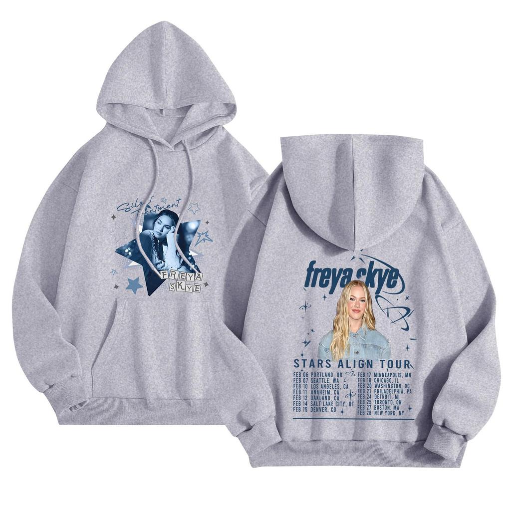 Unisex Fashion Lightweight Long Sleeve Pullover With Pockets Printed Hoodie