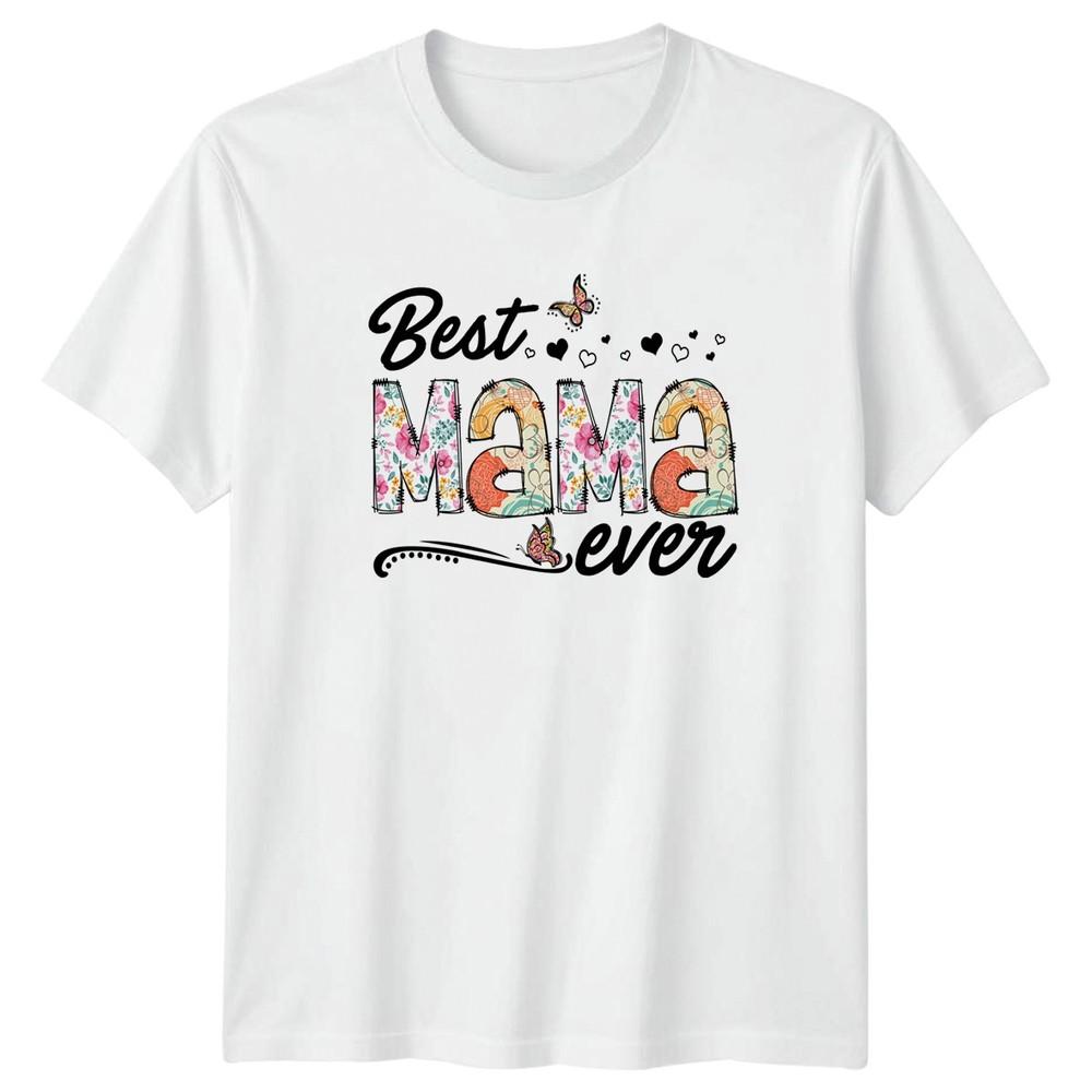 Best Mama Ever Unisexs TShirt Floral Watercolor Motherhood S