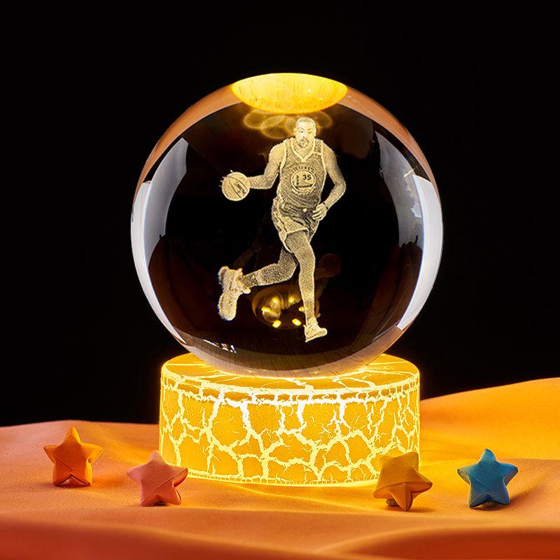 Durant Crystal Moon Music Box Night Light Ornament