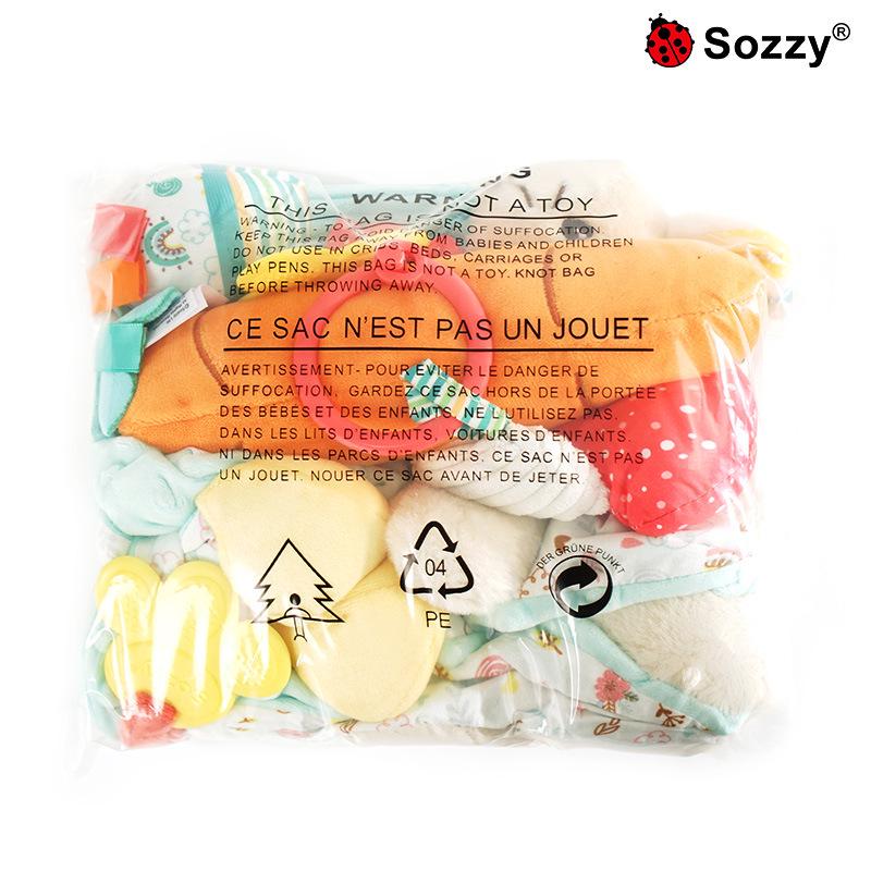 Sozzy Baby Rabbit Plush Stroller Pendant Toy Set for Newborns (0-1 Year)