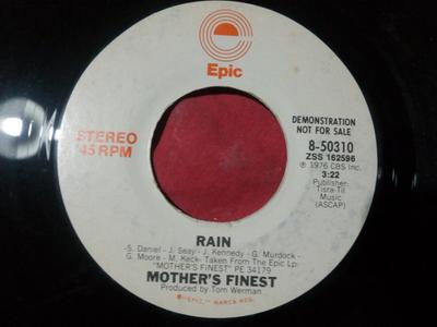 7inch Record MOTHER'S FINEST - Rain 850310PROMO Epic 1976 US Rock Used