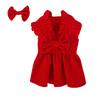 Sweet Pet Corduroy Skirt New Year Christmas Pet Costume Comfortable Cat Princess Dress  Fall Winter