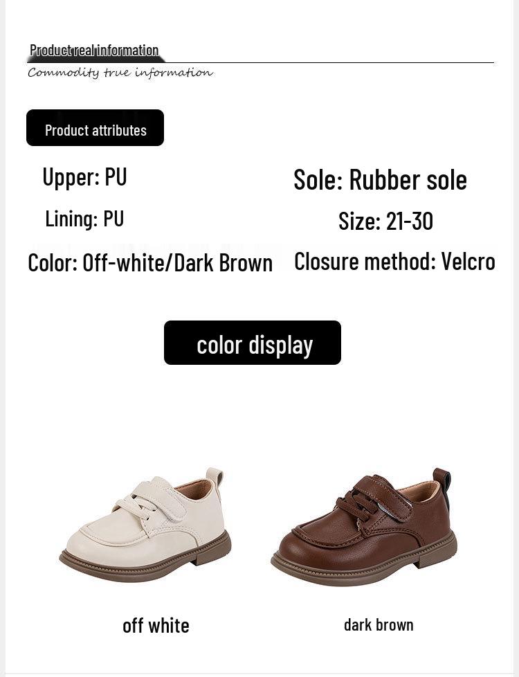 Kinder-Leder-Schuhe mit weicher Sohle - Mädchen Frühling/Herbst Britischer Stil Lässig & Bequem Rutschfeste Lauflernschuhe für Kleinkinder