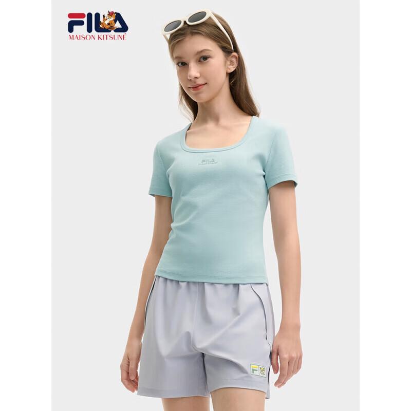 FILA Women s Knit U-Neck Short Sleeve T-Shirt L