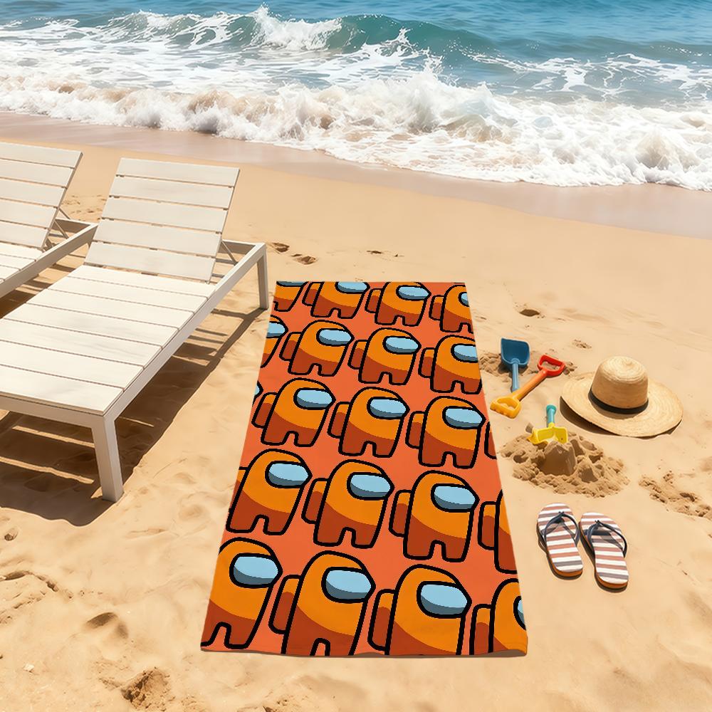 game art cartoon funny Soft Beach Towels Quick Dry Pool Towel for Travel Gym U-u-us-S bathing Spa Camp sport Gift A-A-a-amongS