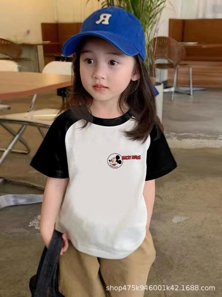 Kids Cotton Cartoon Short Sleeve T Shirt Summer Loose Thin Unisex Children Half Sleeve Top