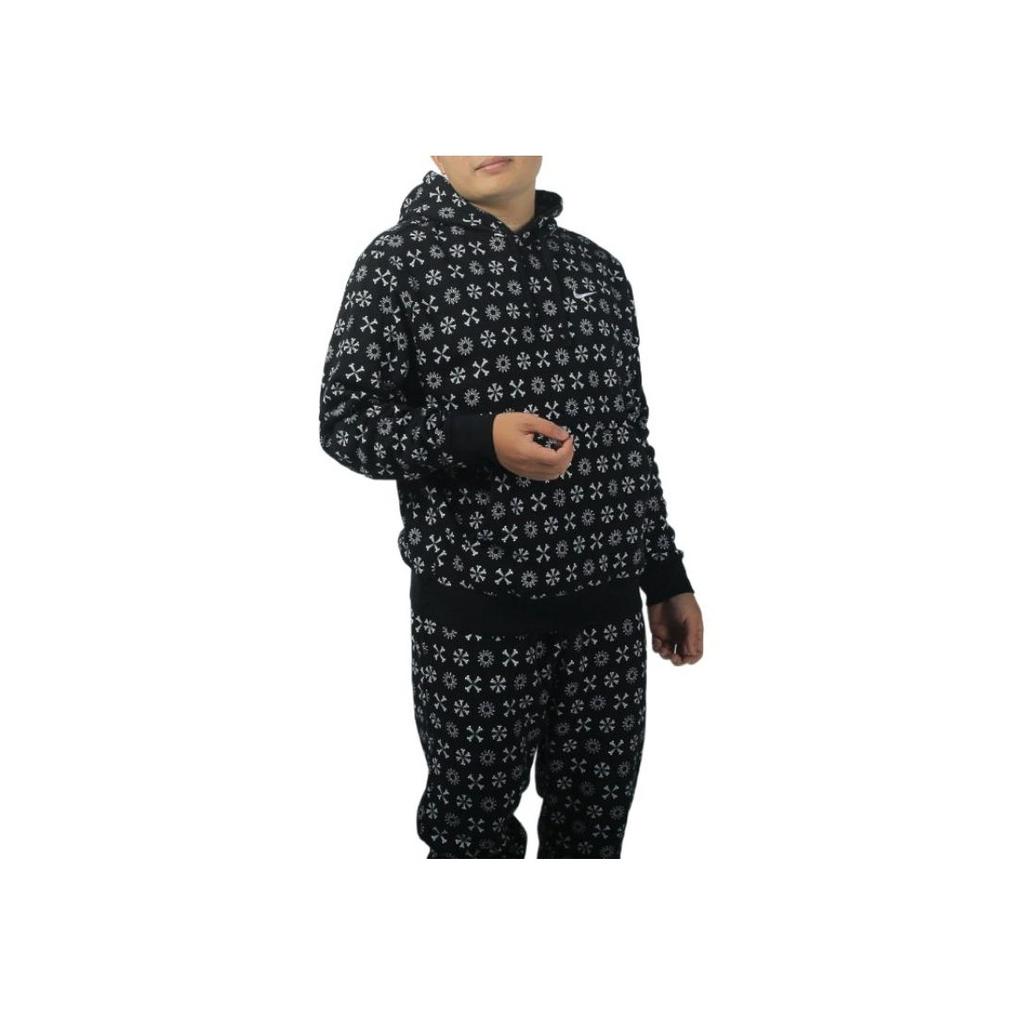 Nike Solid Color Pocket Hoodie With All Over Logo Print Men hoodies Black FJ1635-011