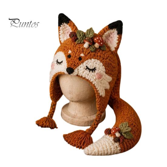 Beginner Friendly Yarn Arts Animal Hat Crochet Kit, Fantasy Hood DIY Cute Craft Gifts for Adults Unicorn Fox Frog Earflap Crafting Kit Teens Halloween