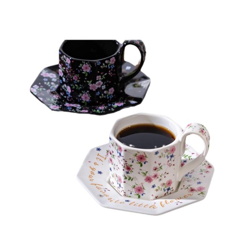 Delicate Flower Love Coffee Cup Saucer Ceramic Teapot Gift Box Set Housewarming Newlyweds Women'S Day Girlfriends Birthday Gift