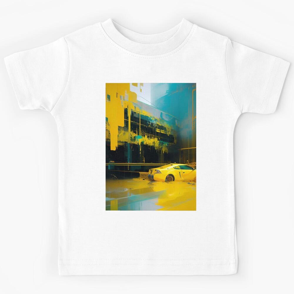 Yellow Abstract Urban Art by CallisC Arts  Kids T-Shirt 140