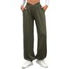 Fall Winter New Women's Elastic Waist Pockets Drawstring Cuffed Loose Casual Trousers