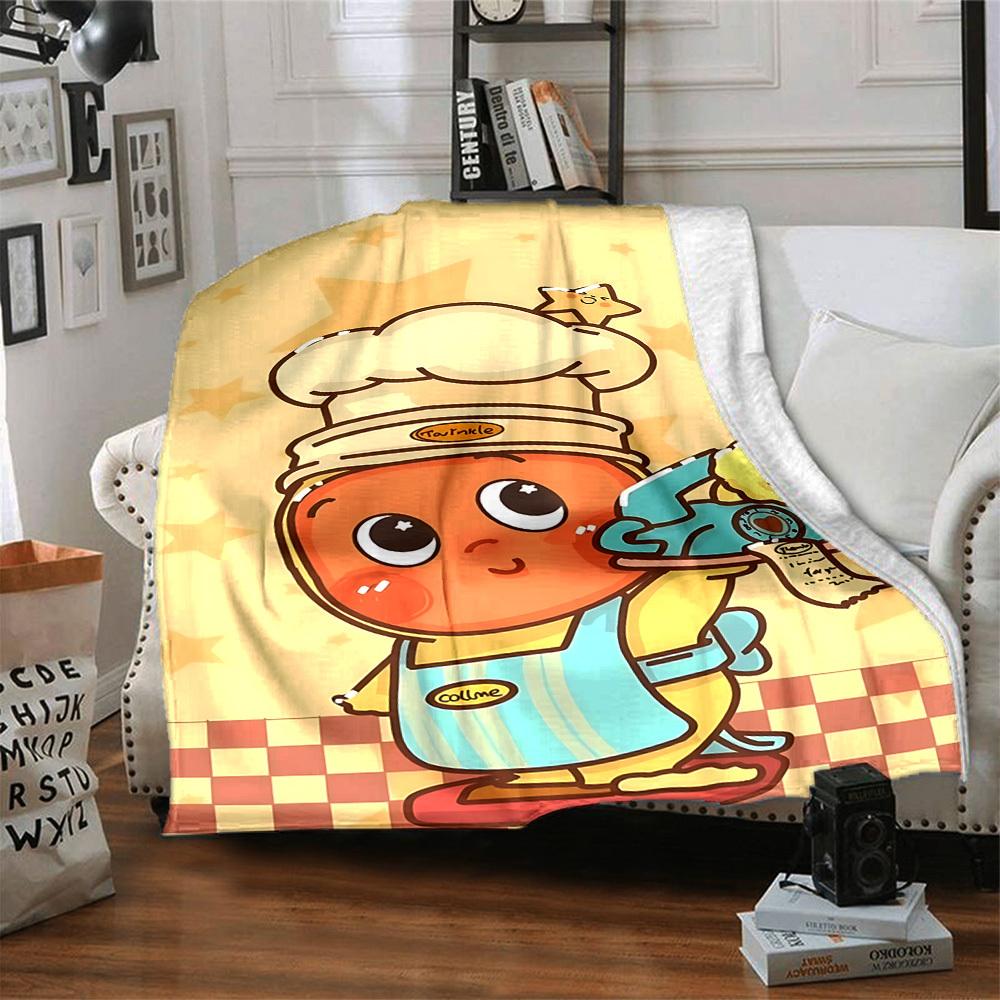 1pc Chef Star blanket Lightweight Flannel Throw for Sofa Bed Travel Camping Livingroom Office Couch Chair