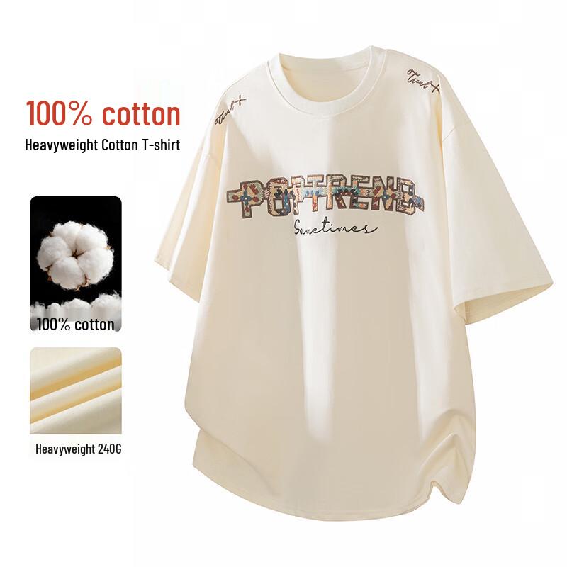 VUUG Men s Embroidered Print Cotton T-Shirt 2XL