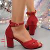 Brand Ladies Shoes Buckle Strap Women's Sandals Fashion Open Toe Office and Career Summer New Plus Size Heeled Sandals