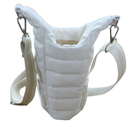 Prošívaná crossbody taška na láhev s vodou s kapsami Dámská taška na konvici Měkká polstrovaná taška přes rameno pro venkovní kempování, sport, cestování