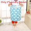 Collapsible Cotton Linen Laundry Basket With Handle For Clothes And Storage In Modern Home Decor