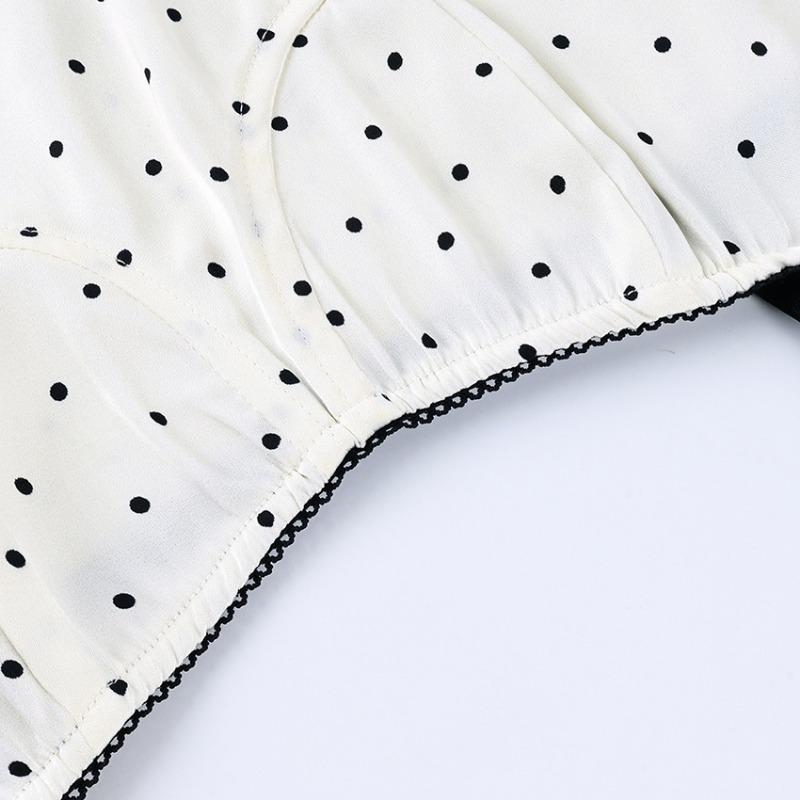Women Fashion Commuter Polka Dot Slim Spaghetti Strap Camisole Tank Top