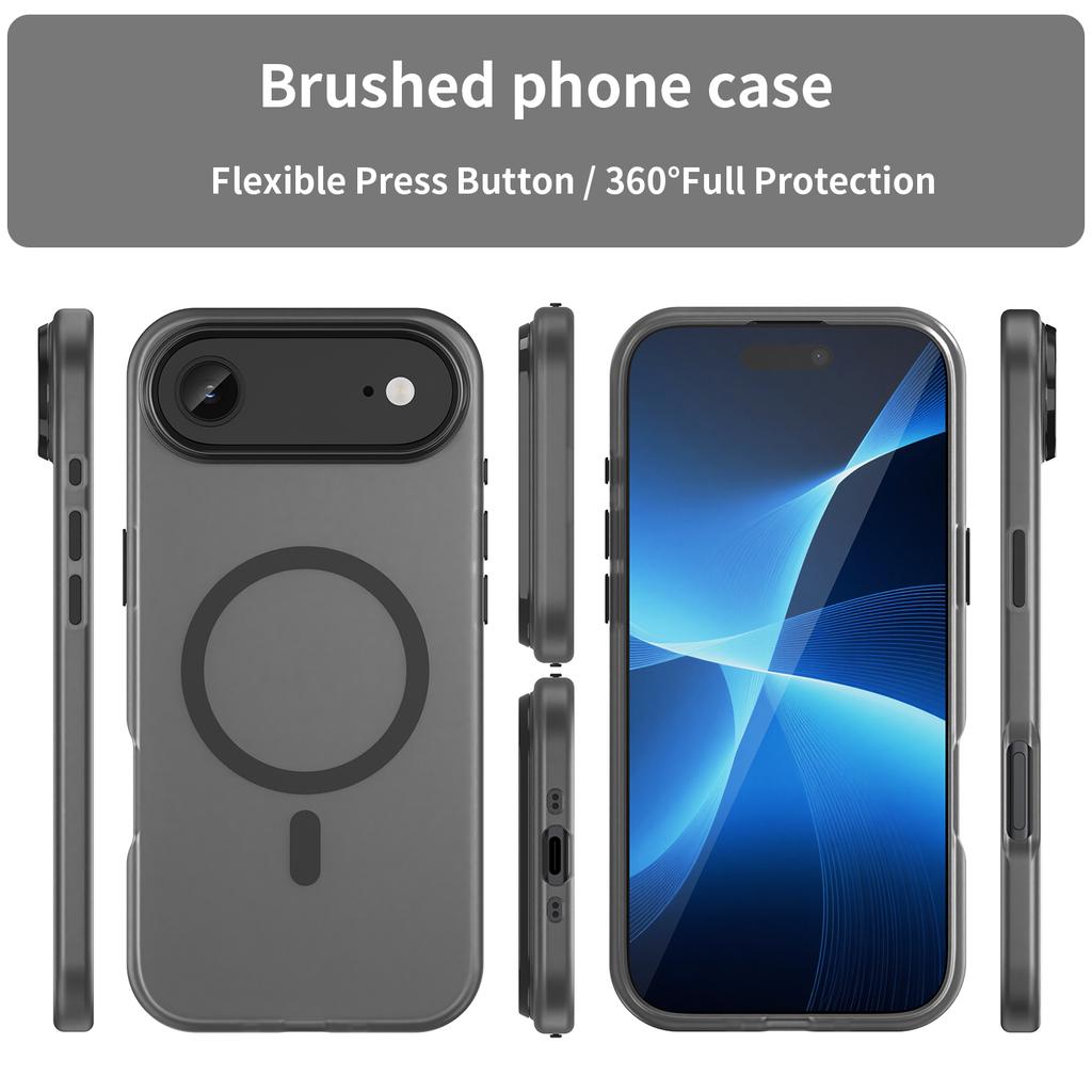 For iPhone 17 Air Case Compatible with MagSafe TPU+PC Slim Matte Translucent Phone Cover