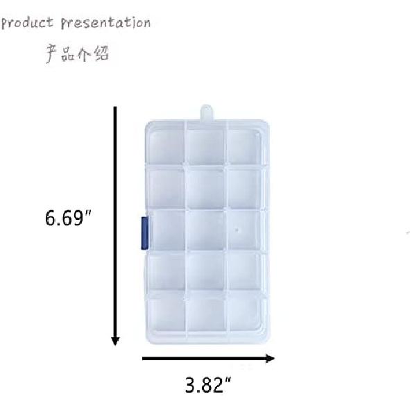 

Портативный органайзер 15 фиксированных отделений прозрачный пластиковый органайзер для ювелирных изделий контейнер для хранения