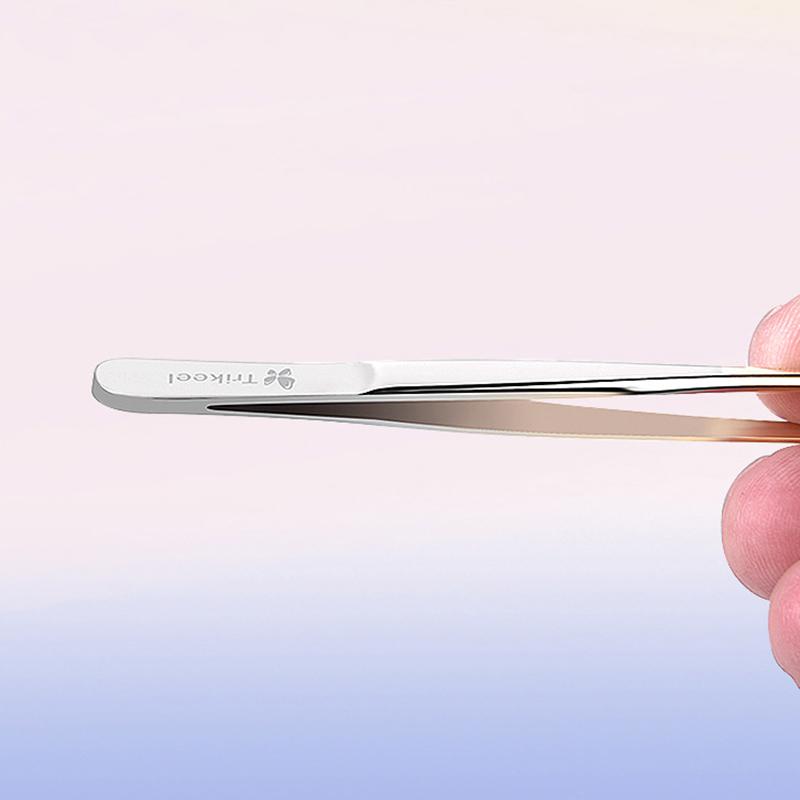 Stainless Steel Flat/Slant Tip Multifunction Tweezer Eyebrow Tweezer Face Hair Removal Make Up Tool False Eyelashes Tweezer Tool