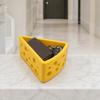 Cheese Ornament, 3D Printing Smooth Surface Storage Box, Cheese Hole Design Bright Yellow Cosmetic Organizer for Keys Cosmetics Stationery