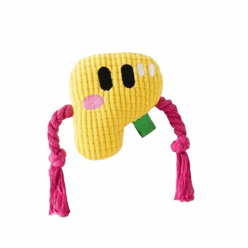 

Alphabet Sounds Dog Chew Toy Bite Resistant Teeth Cleaning Toy Aggressive Chewers жовтий