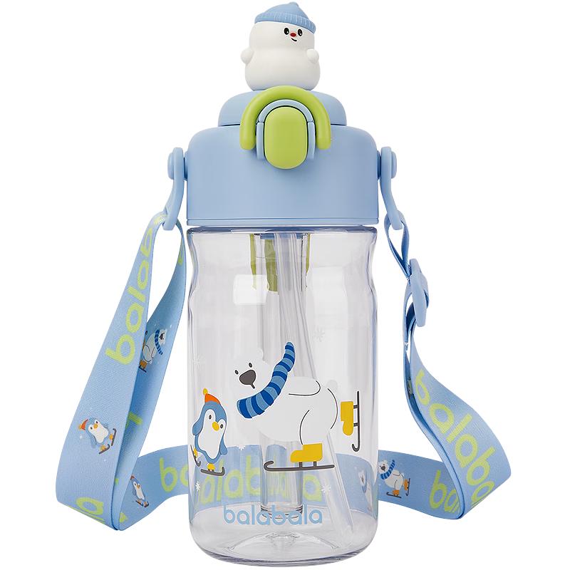 Balabala Children's Portable Spray & Straw Water Bottle
