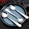 8-Piece Thickened Stainless Steel Long Handle Spoon Set