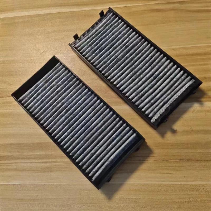 Pour BMW X5 X6 E70 F15 E71 F16 Filtre à air d'habitacle de voiture externe Ensemble de 1 paire N° OEM 64119248294 Pièces de filtre à air de voiture