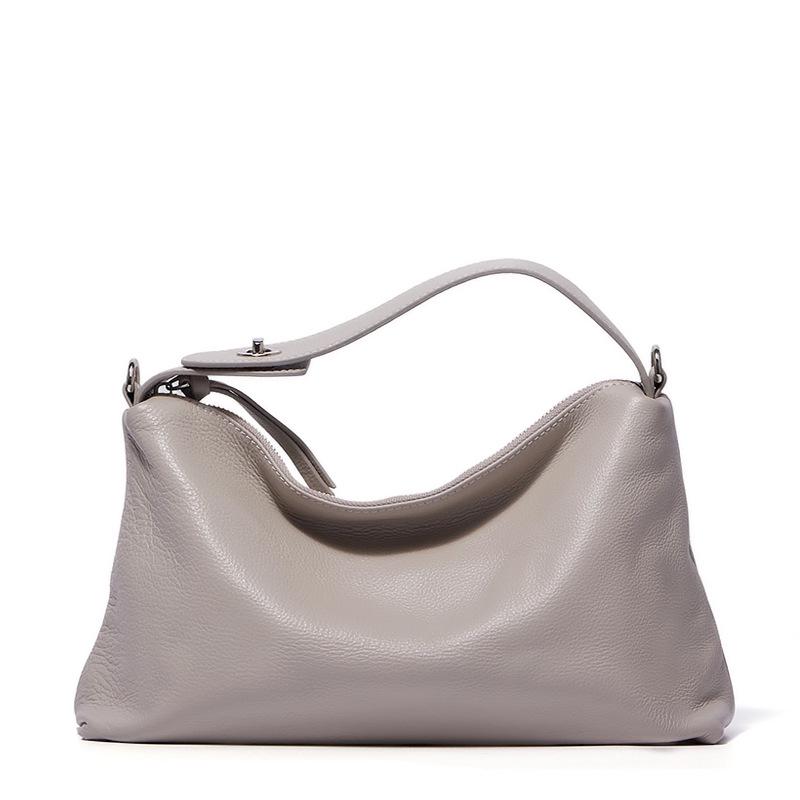 Women's 2026 Korean Fashion Large Capacity Genuine Leather Frosted Cowhide Crossbody Shoulder Bag