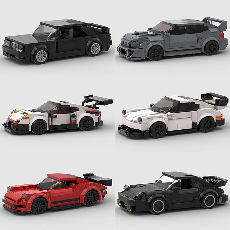 MOC Super Race Car City Technical Speed Creative Vehicle Model Building Blocks Racing Rally Sports Bricks Christmas Gift Toy