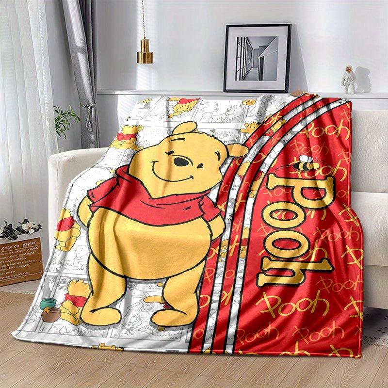 Winnie the Pooh Blanket Ultra-Soft, Warm, Cozy Throw for Living Room, Sofa, Four Seasons Travel Accessory Cute Cartoon Character