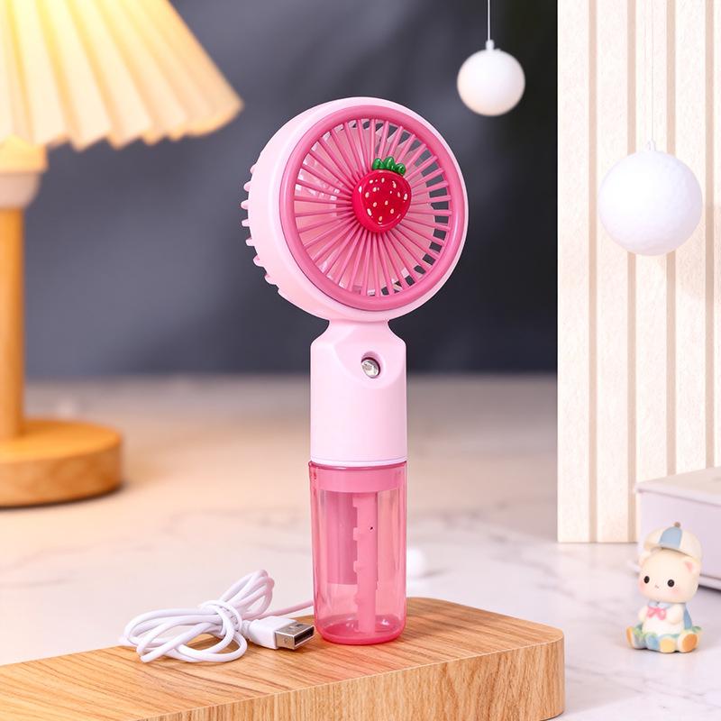 USB Rechargeable Handheld Misting Fan Portable Mini Electric Spray Fan Water Mist Cooler 7x17.5cm
