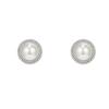 S Silver Needle European and American Retro Pearl Earrings Women's Full Diamond Round Stud Earrings Cold Wind Ear Jewelry