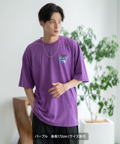 IMPROMES Casual SIDEWAYSTANCE Art Butterfly Short Sleeve T-Shirt, Men's, White